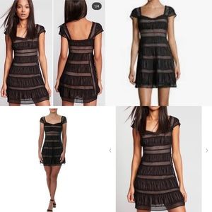 Free People Alicia Lace Black Mini Dress 🖤